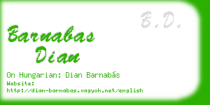 barnabas dian business card